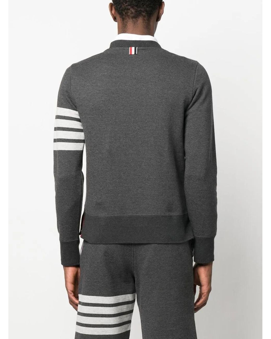 Thom Browne Gray Classic Loopback 4-Bar Sweatshirt for men