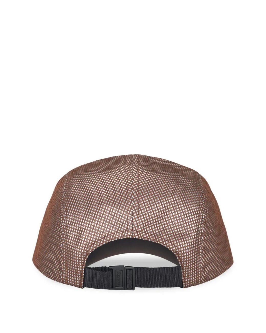 Supreme Brown Metallic Mesh Camp Baseball Hat for men