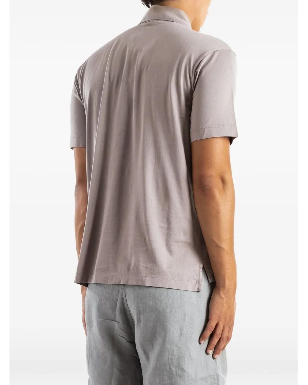 Handvaerk Gray Polo En Jersey À Manches Courtes for men