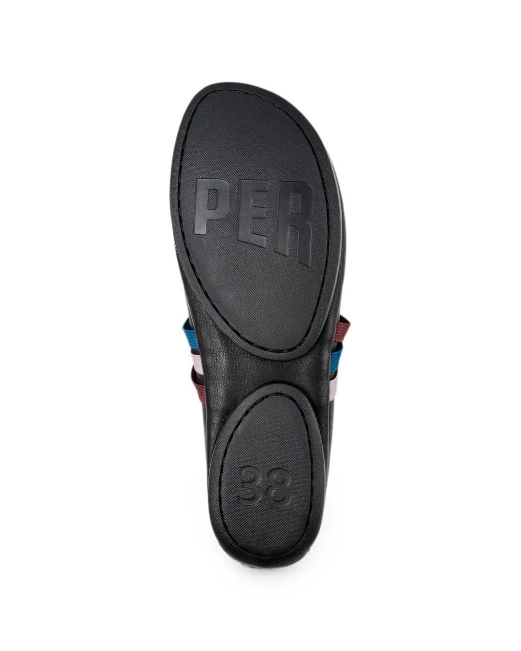 Camper Blue Ballerines Twins En Cuir