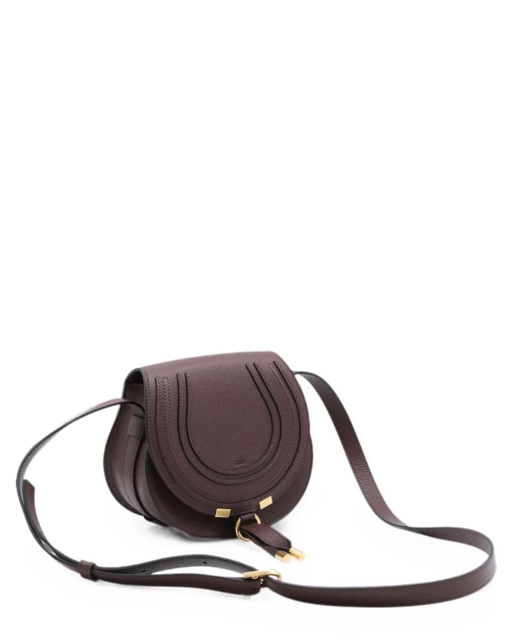 Chloé Brown Small Marcie Saddle Bag