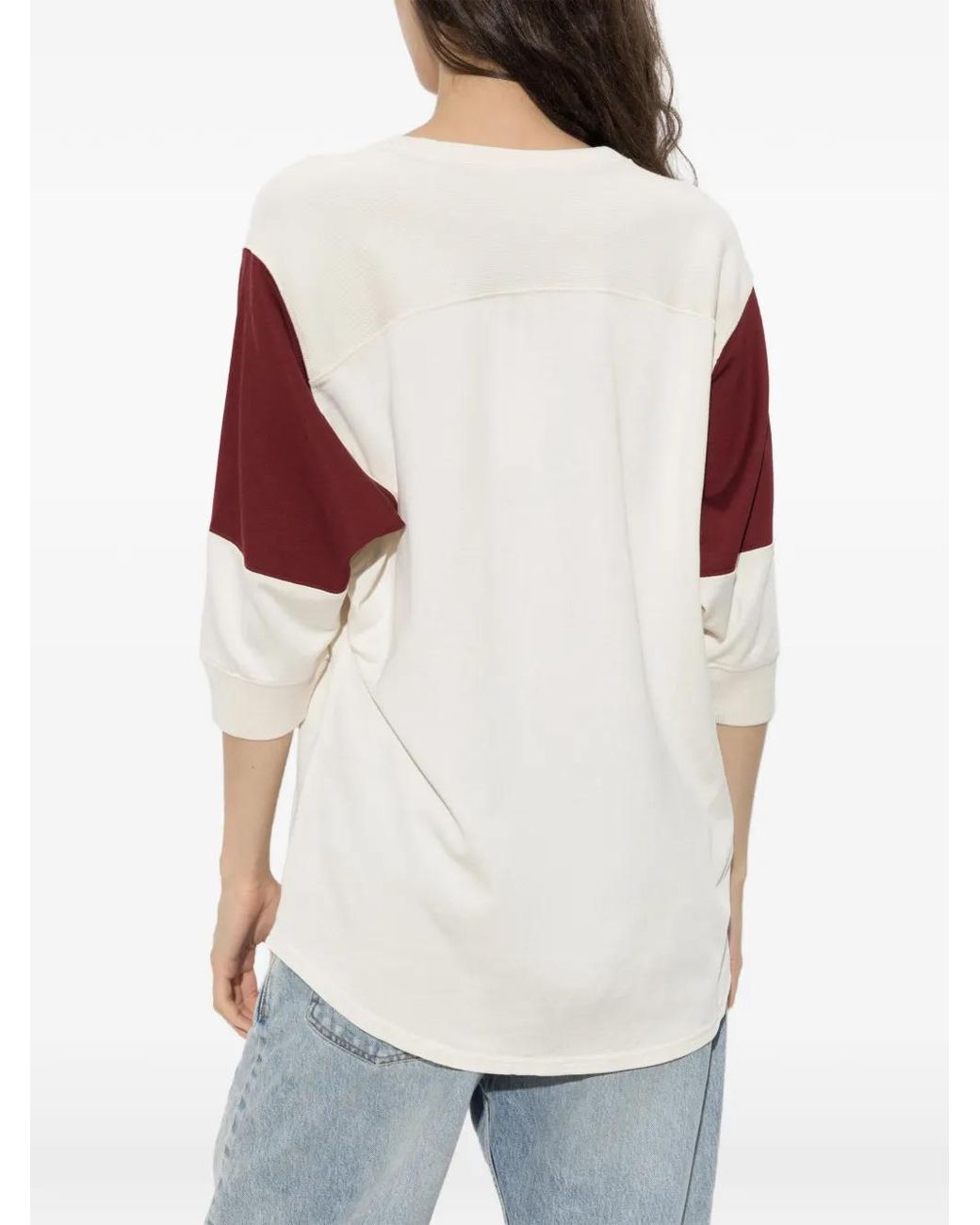 KENZO White Logo-Patch Panelled T-Shirt