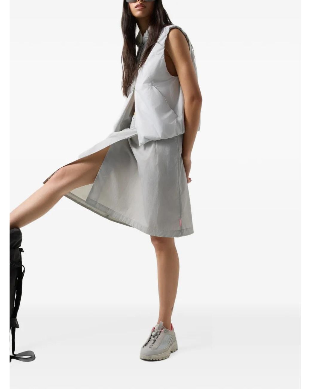 Bogner Fire + Ice Gray Tela Wrap Midi Skirt