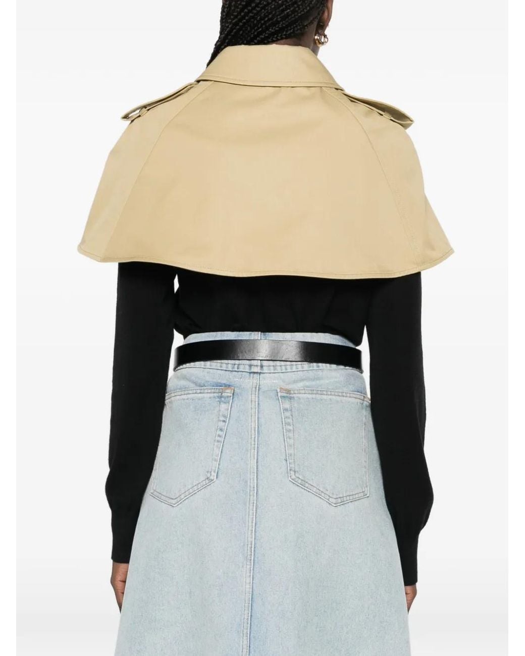Burberry Natural Gabardine Trench Capelet