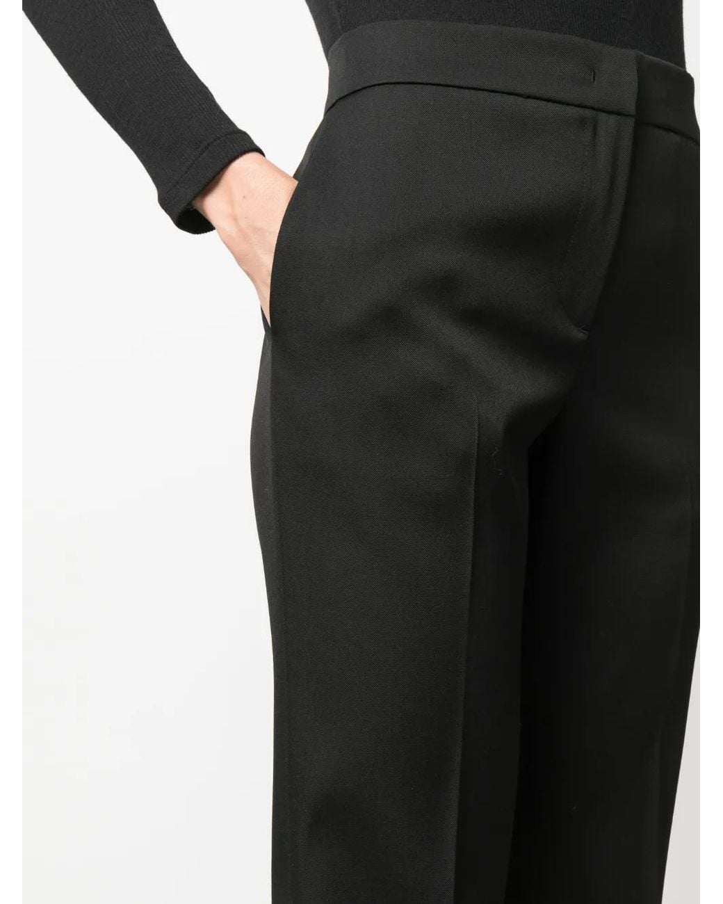 Fabiana Filippi Black Virgin-Wool Tailored Trousers