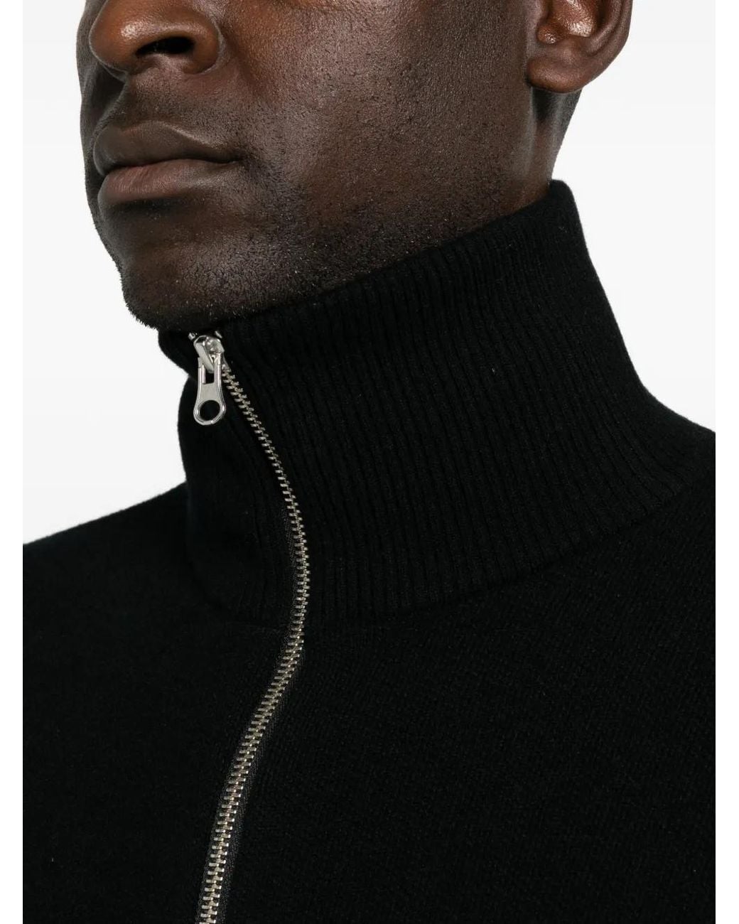 Extreme Cashmere Black Zip-Up Knitted Cardigan