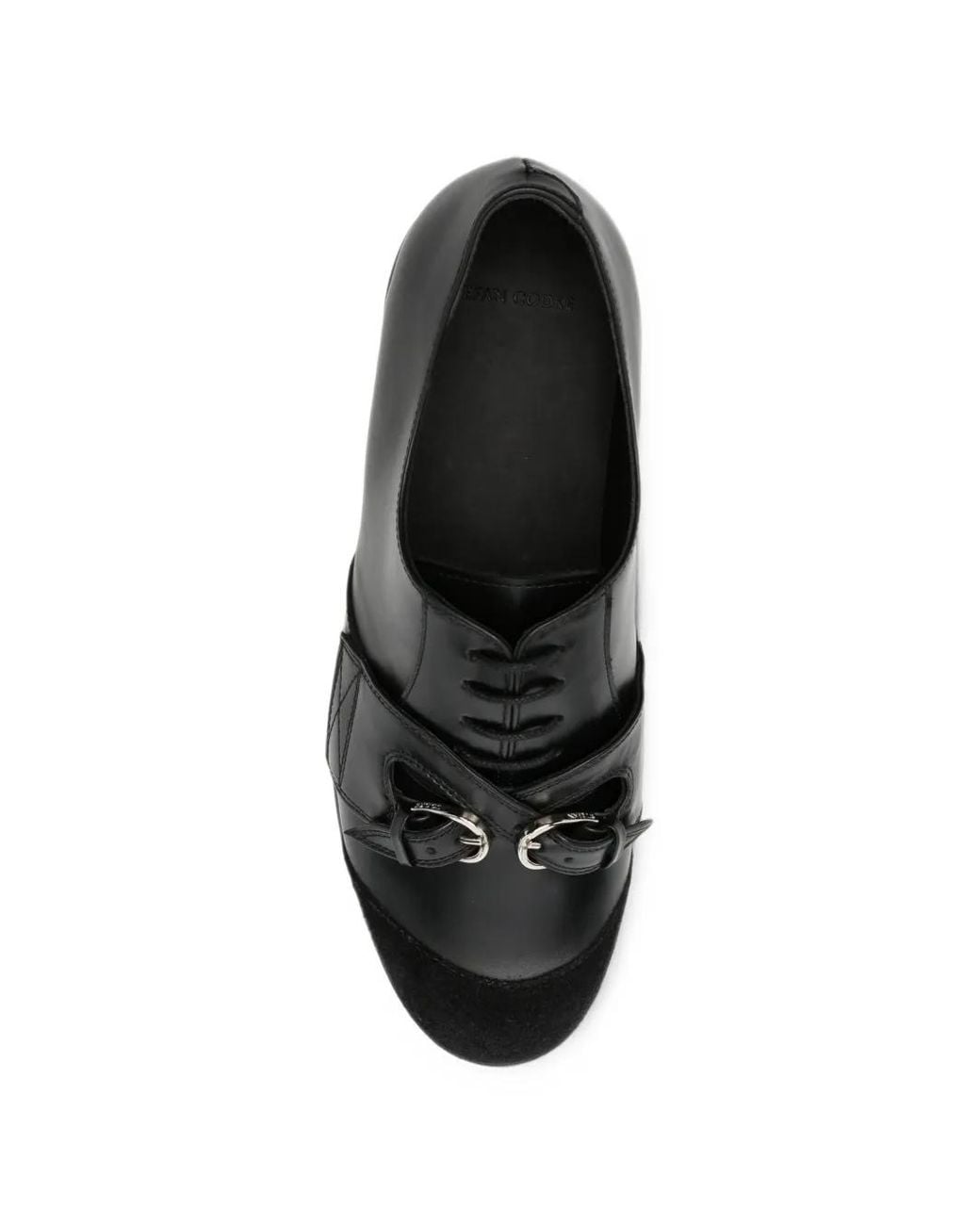 STEFAN COOKE Black Infinity Buckle-Detail Derby Shoes for men