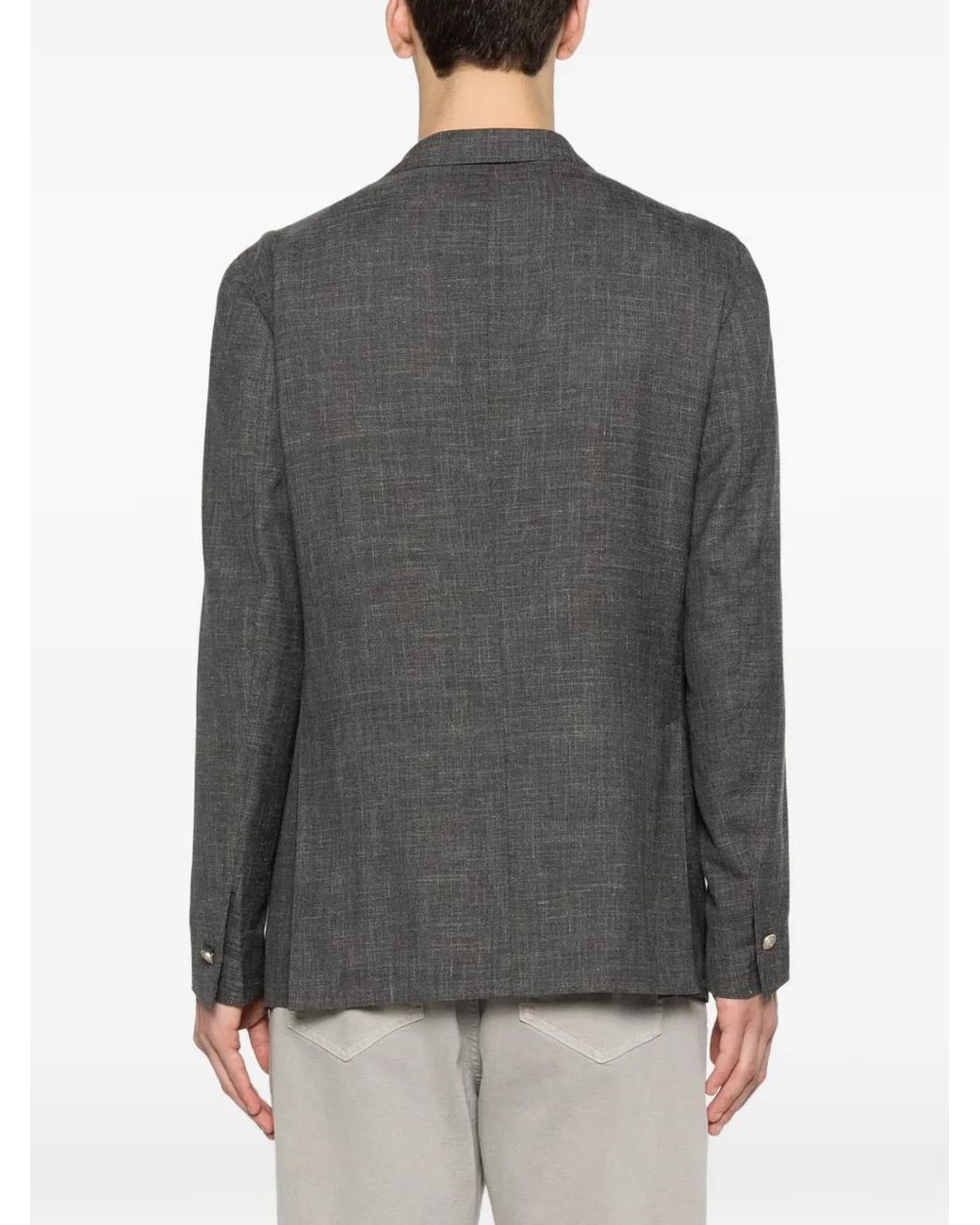 Eleventy Gray Double Breasted Jacket for men