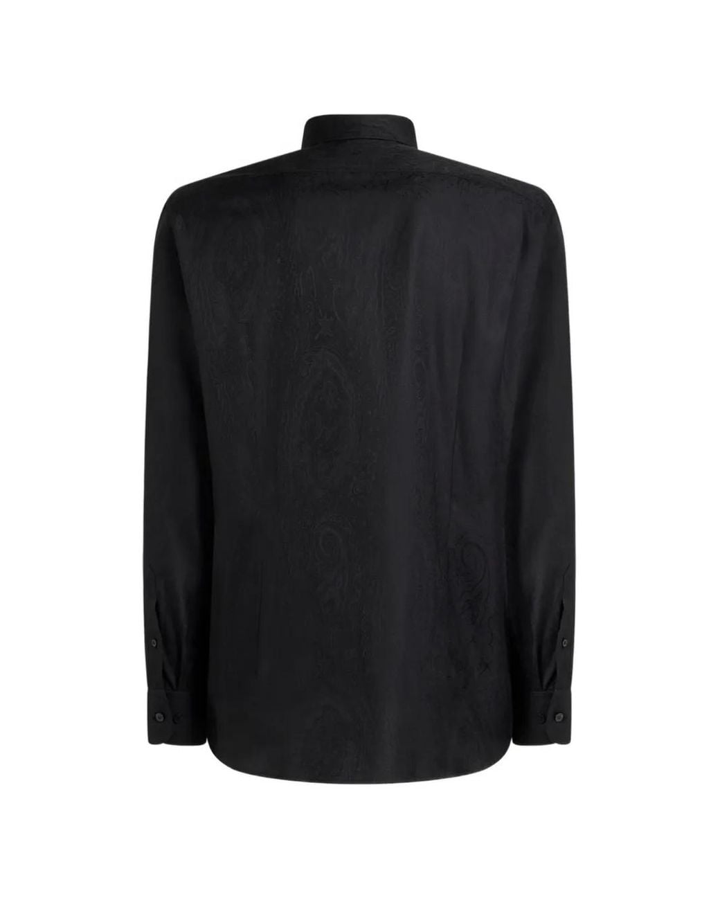 Etro Black Chemise En Jacquard De Coton À Motif Arnica for men