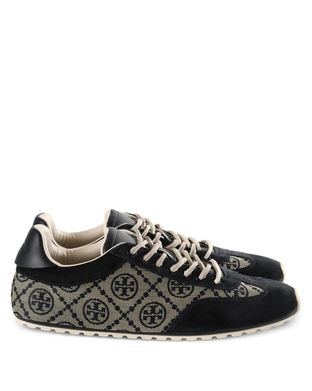 Tory Burch Black T Monogram Fiield Sneakers