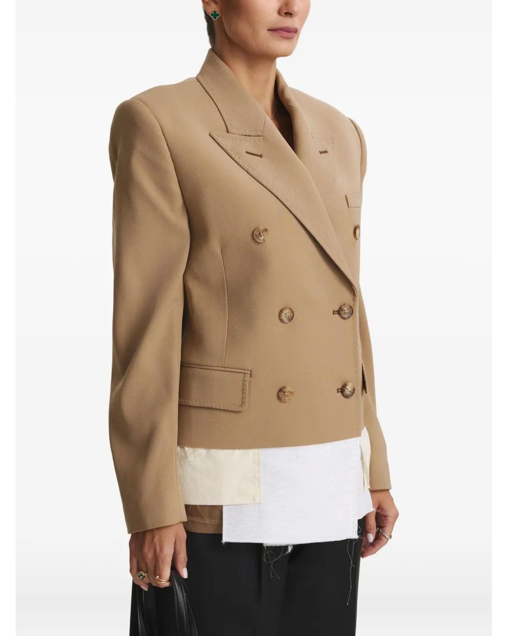 CuAnna Natural Margie Double-Breasted Jacket