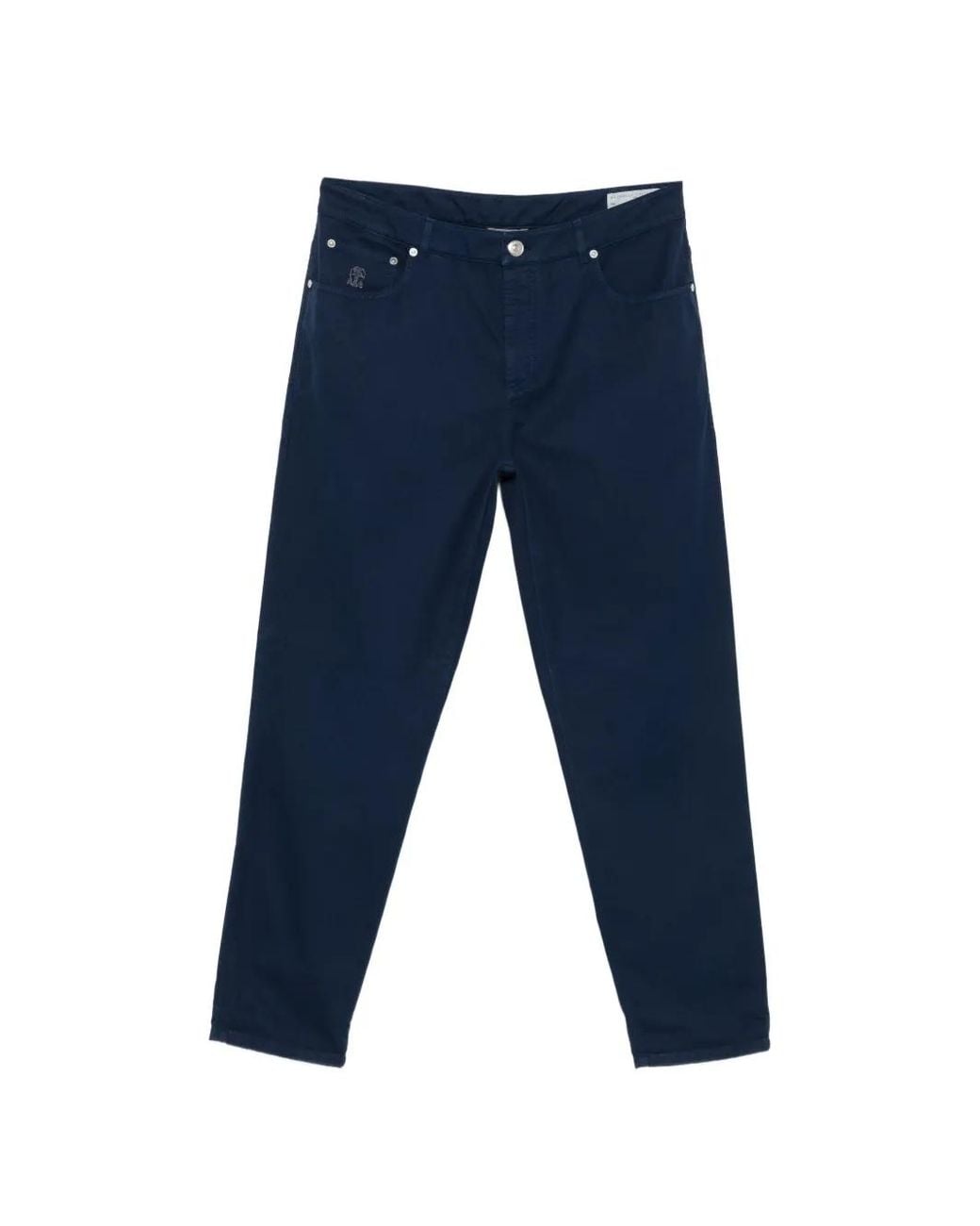 Brunello Cucinelli Blue Logo Jeans for men