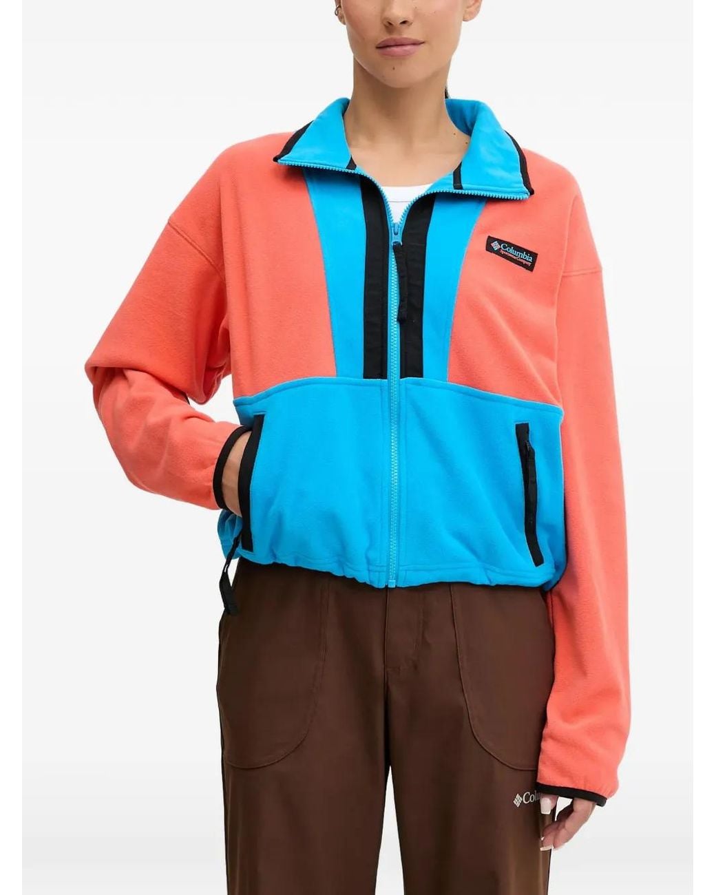 Columbia Blue Colour Block Zip Jacket