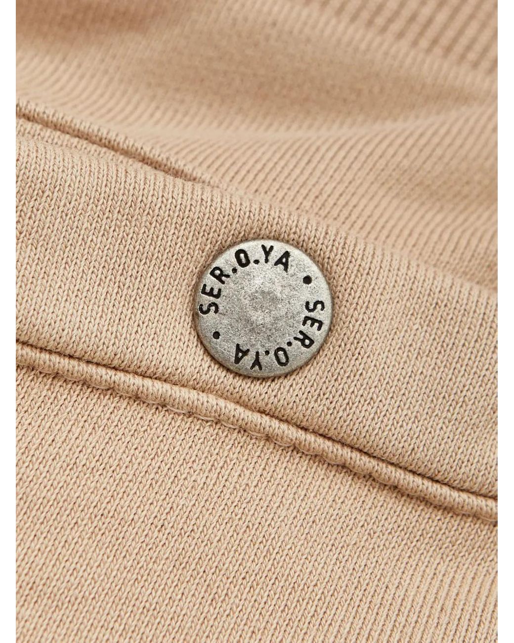 SER.O.YA Natural Dax Drawstring Frayed Shorts