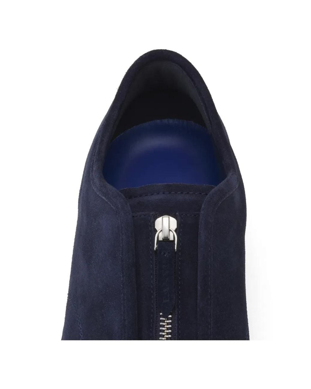 Lanvin Blue Dbb1 Suede Zip Sneakers for men