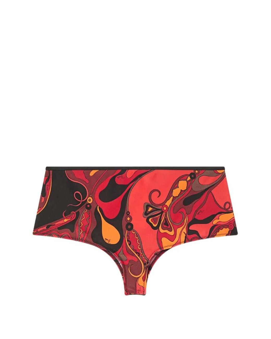 Emilio Pucci Red Orchidee-Print Bikini Bottom
