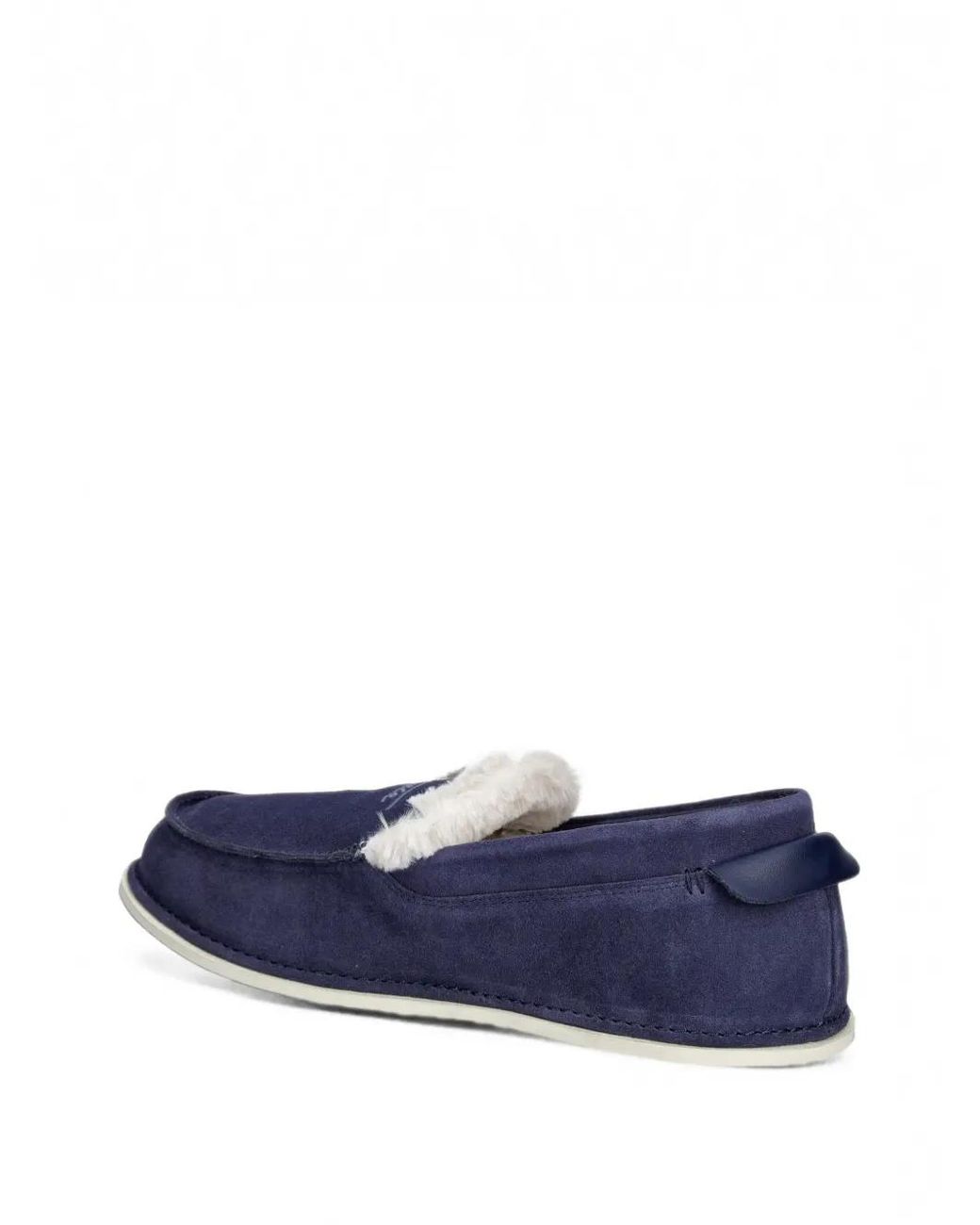 Lacoste Blue Aubrey Faux-Fur Trim Loafer-Style Slippers for men