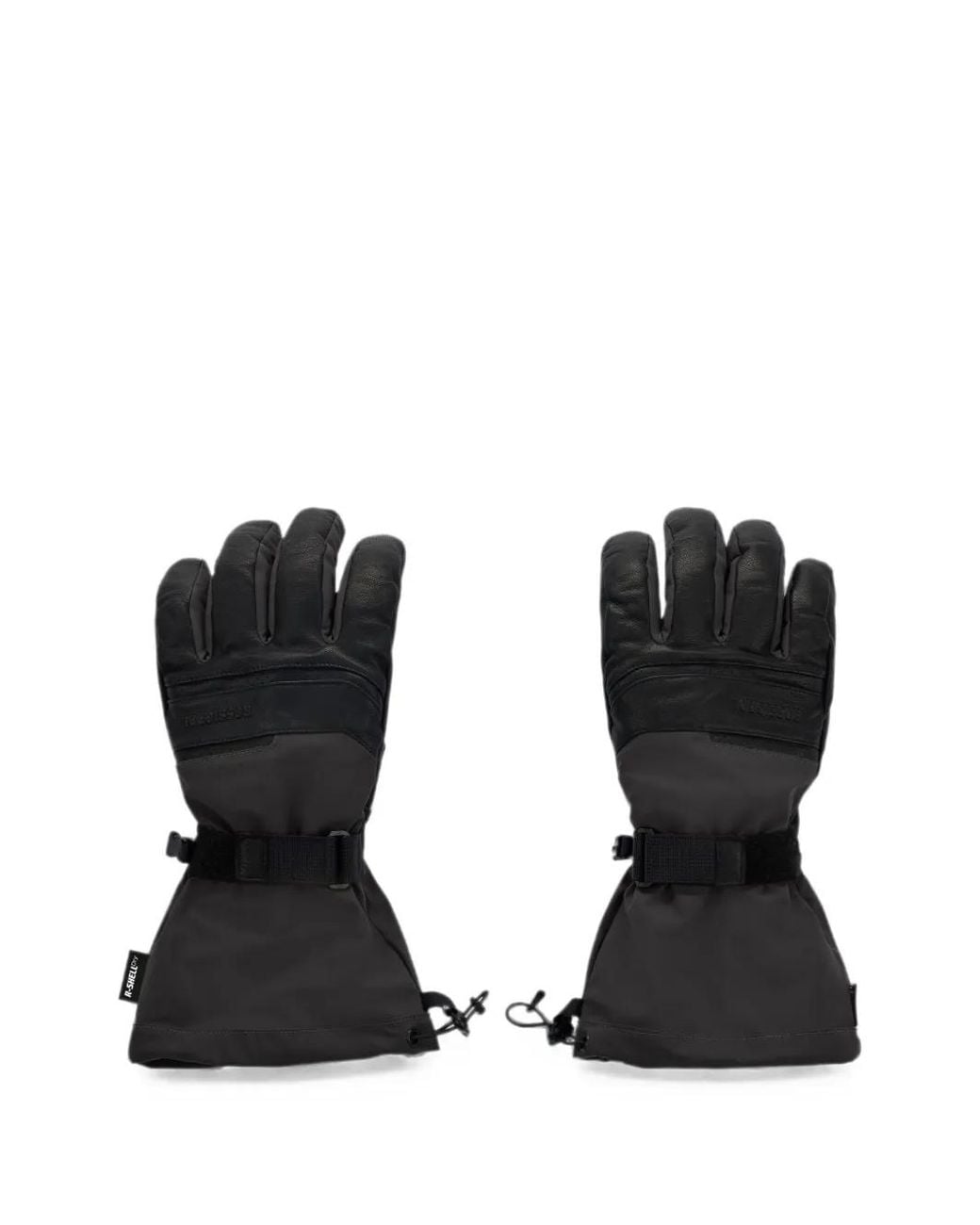 Rossignol Black R-Shell Dry Leather Ski Gloves for men