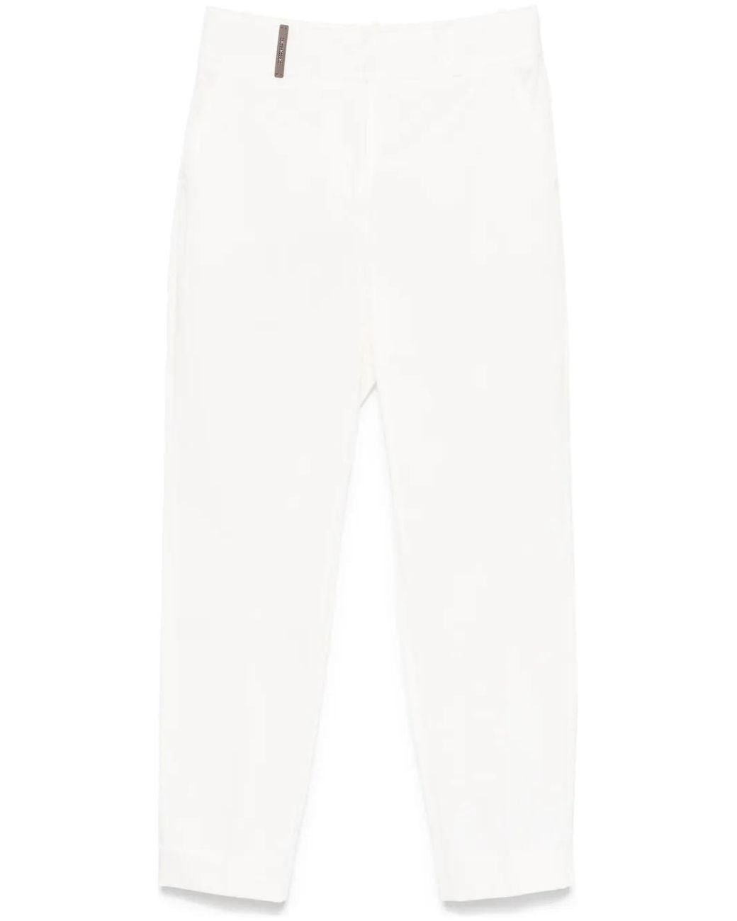 Peserico White Tapered Trousers