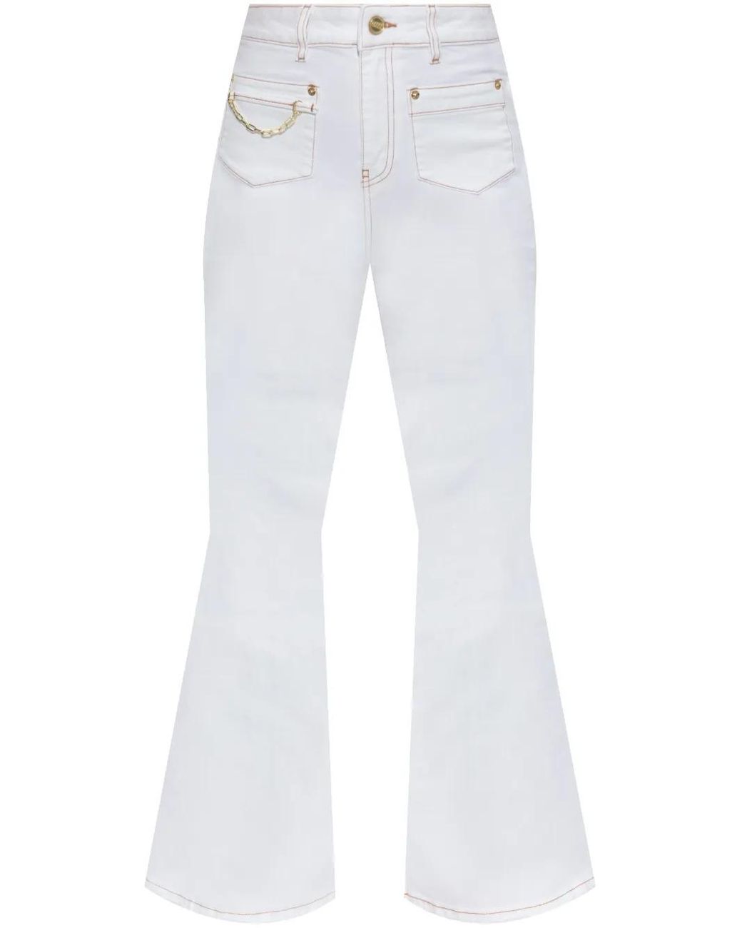 Ganni White Flared Jeans