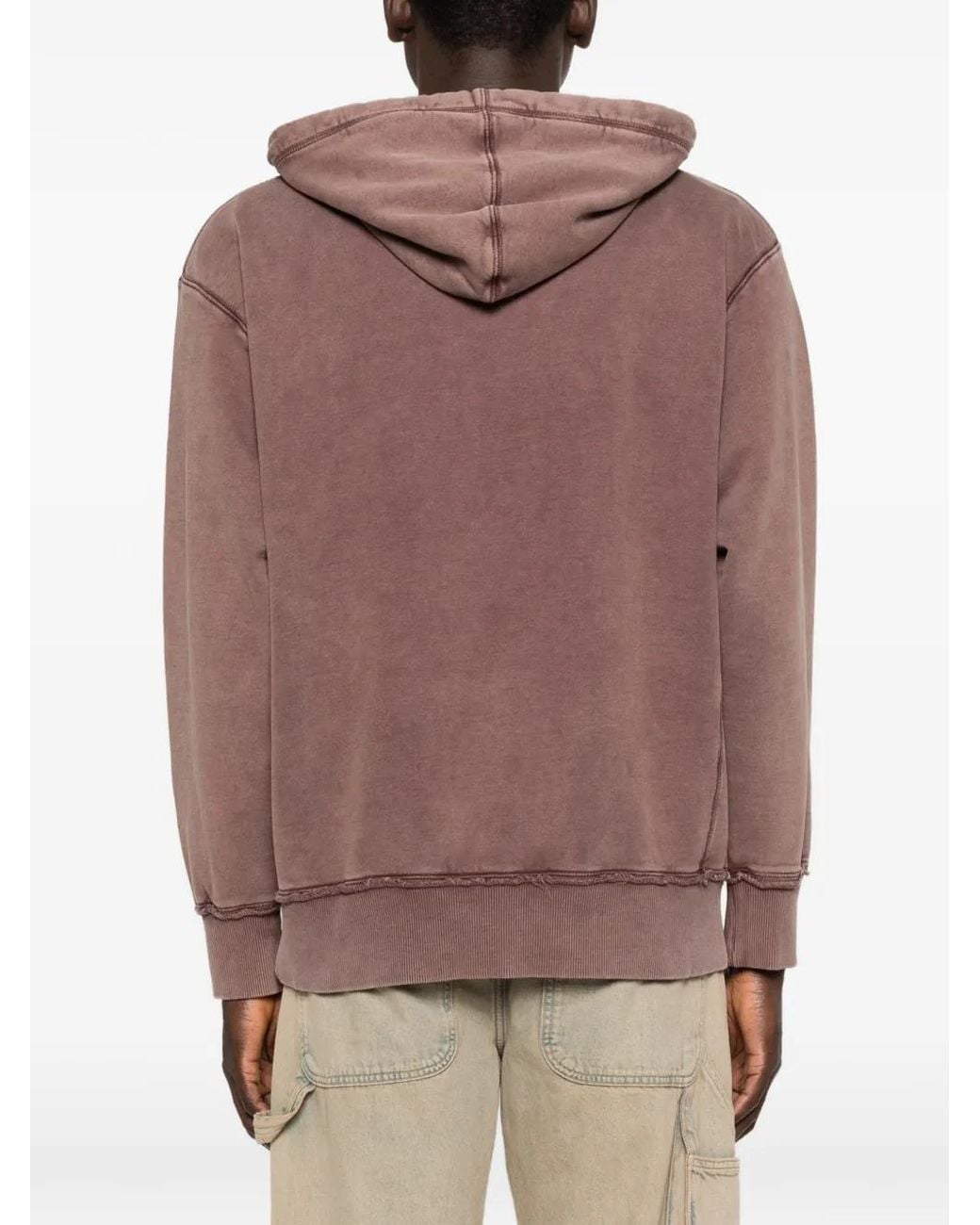 Etudes Studio Brown Logo-Embroidered Hoodie