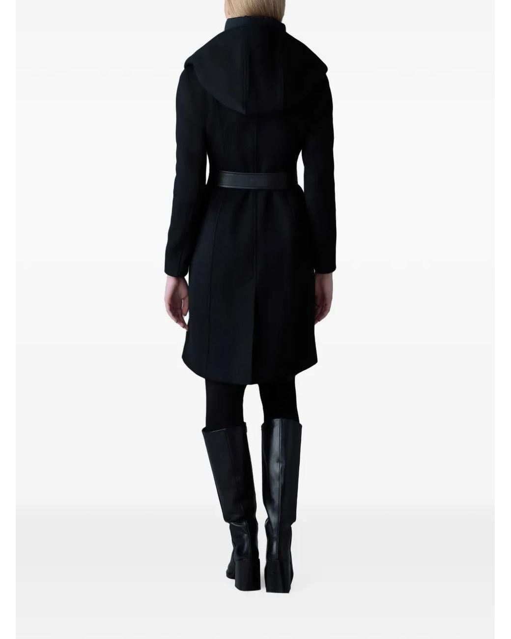 Mackage Blue Shia-Slb Belted Hooded Coat