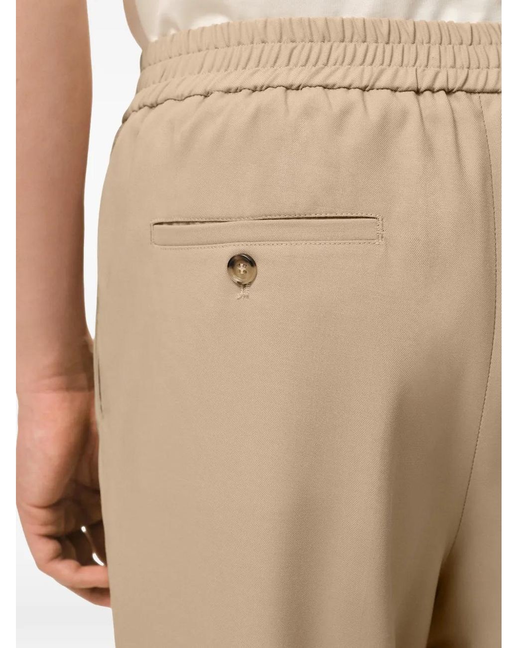 AMI Natural Elasticated Waist Trousers for men
