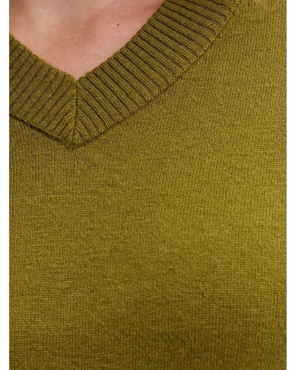 Benetton Green V-Neck Sweater