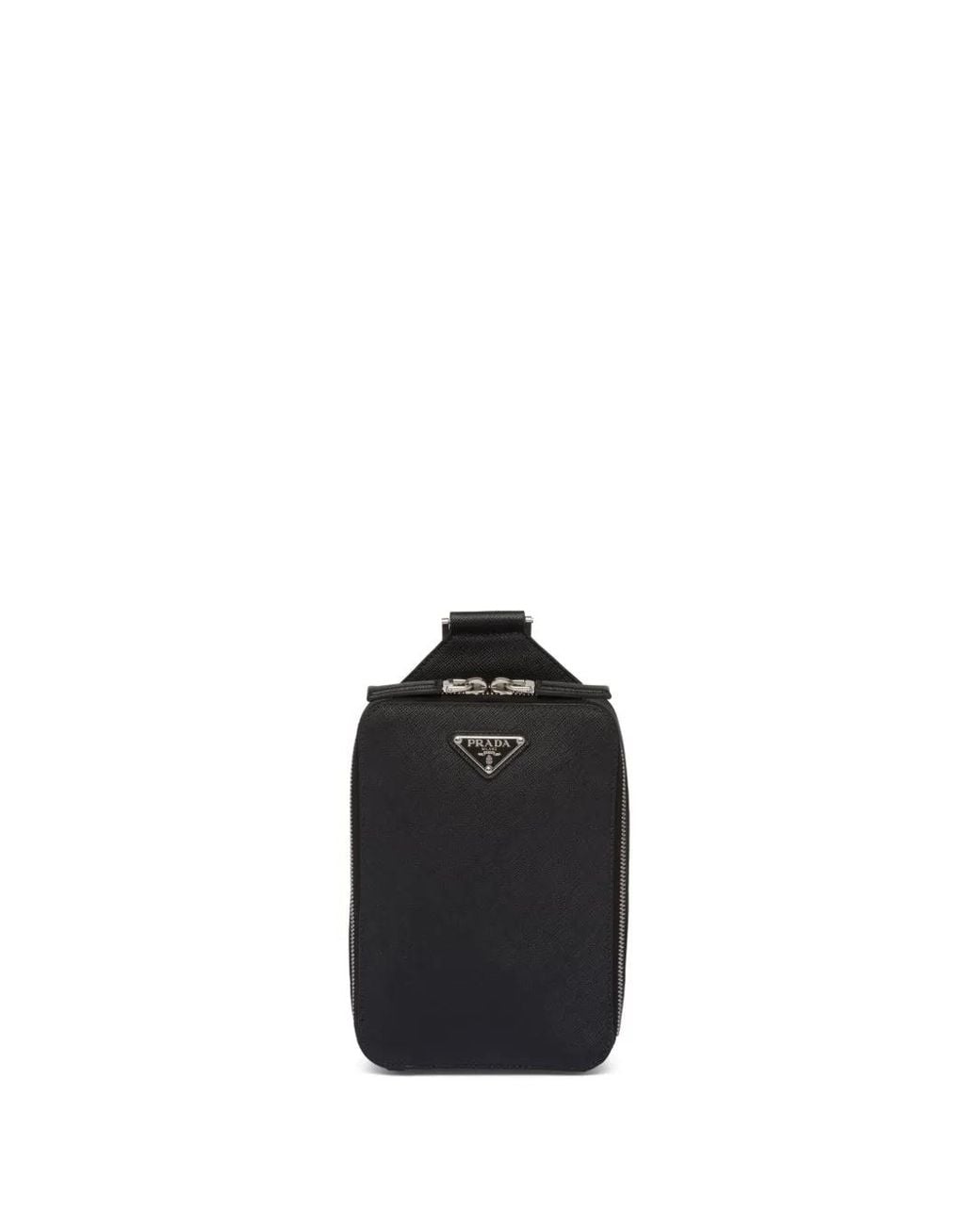 Prada Black Saffiano Leather Brique Cross-Body Bag for men