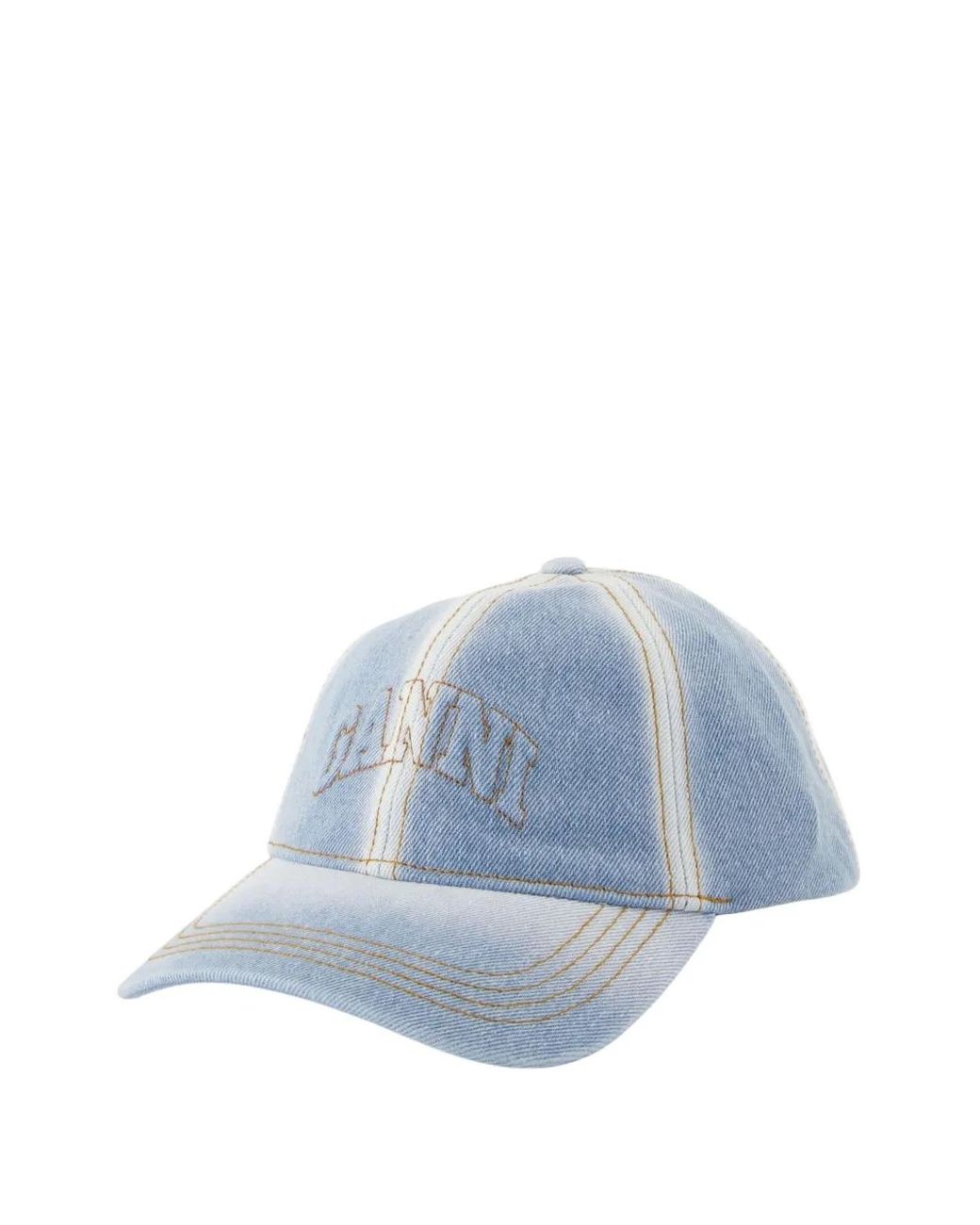Ganni Blue Blaue Baumwollmütze