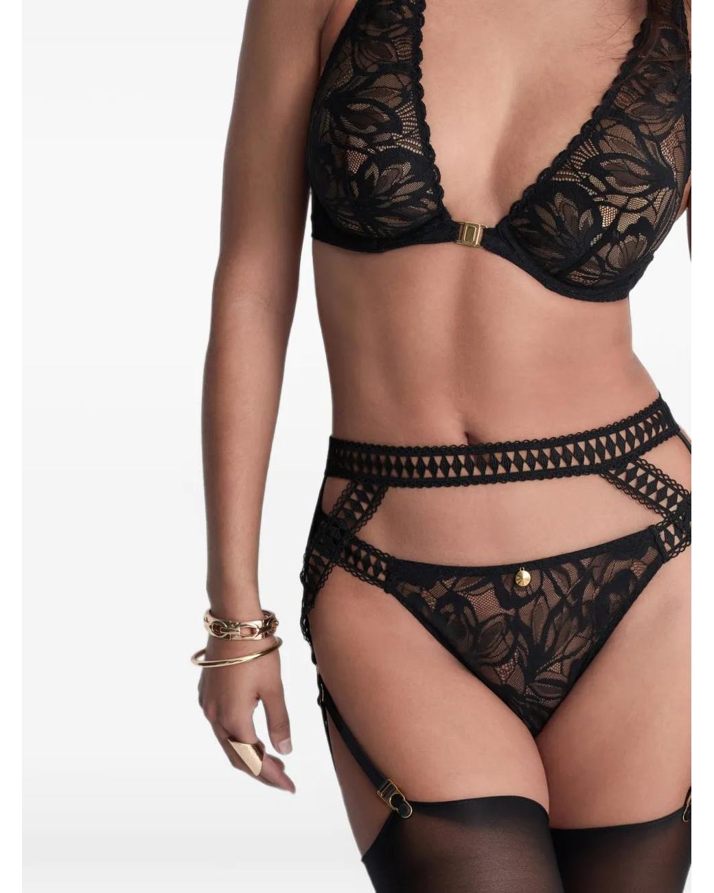 Aubade Black After Hours Suspender Belt