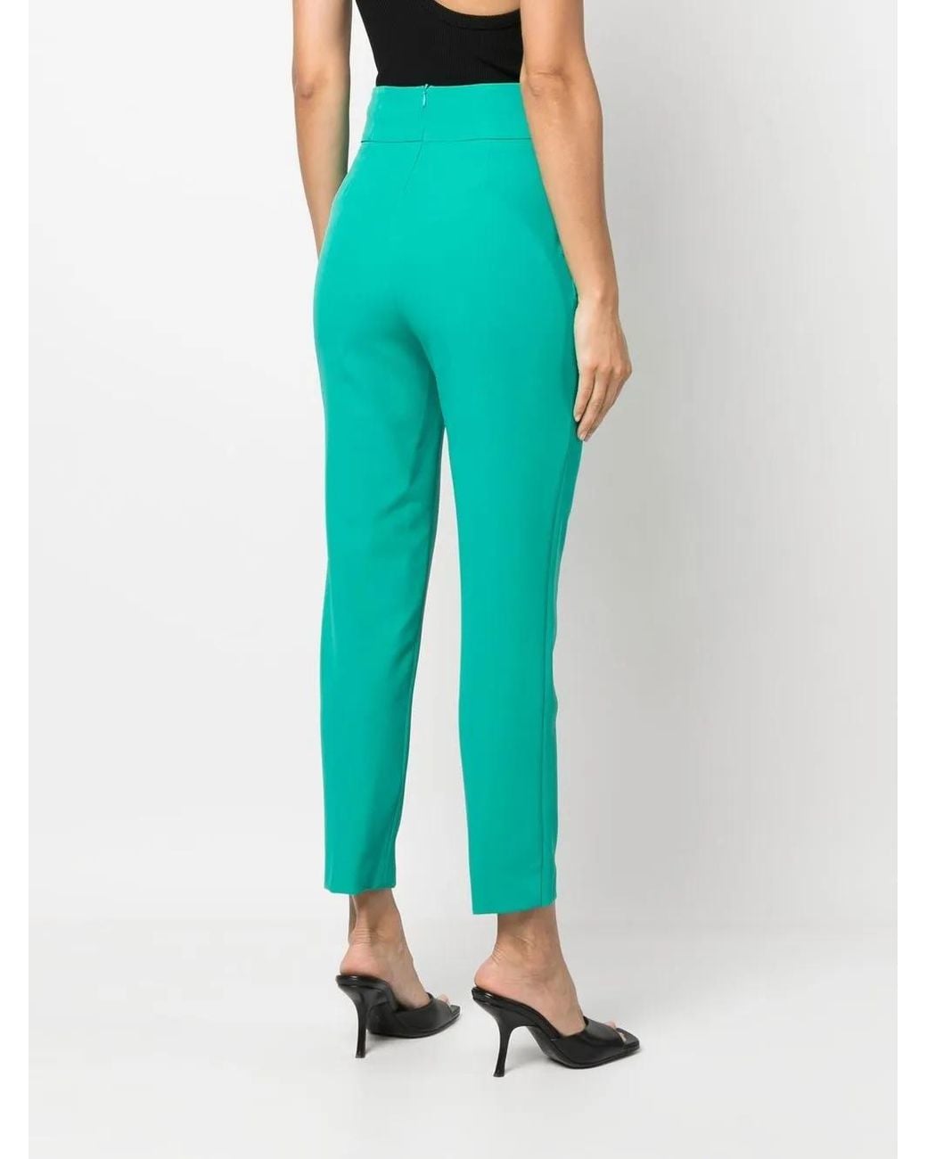 Liu Jo Blue Cropped Tailored Trousers