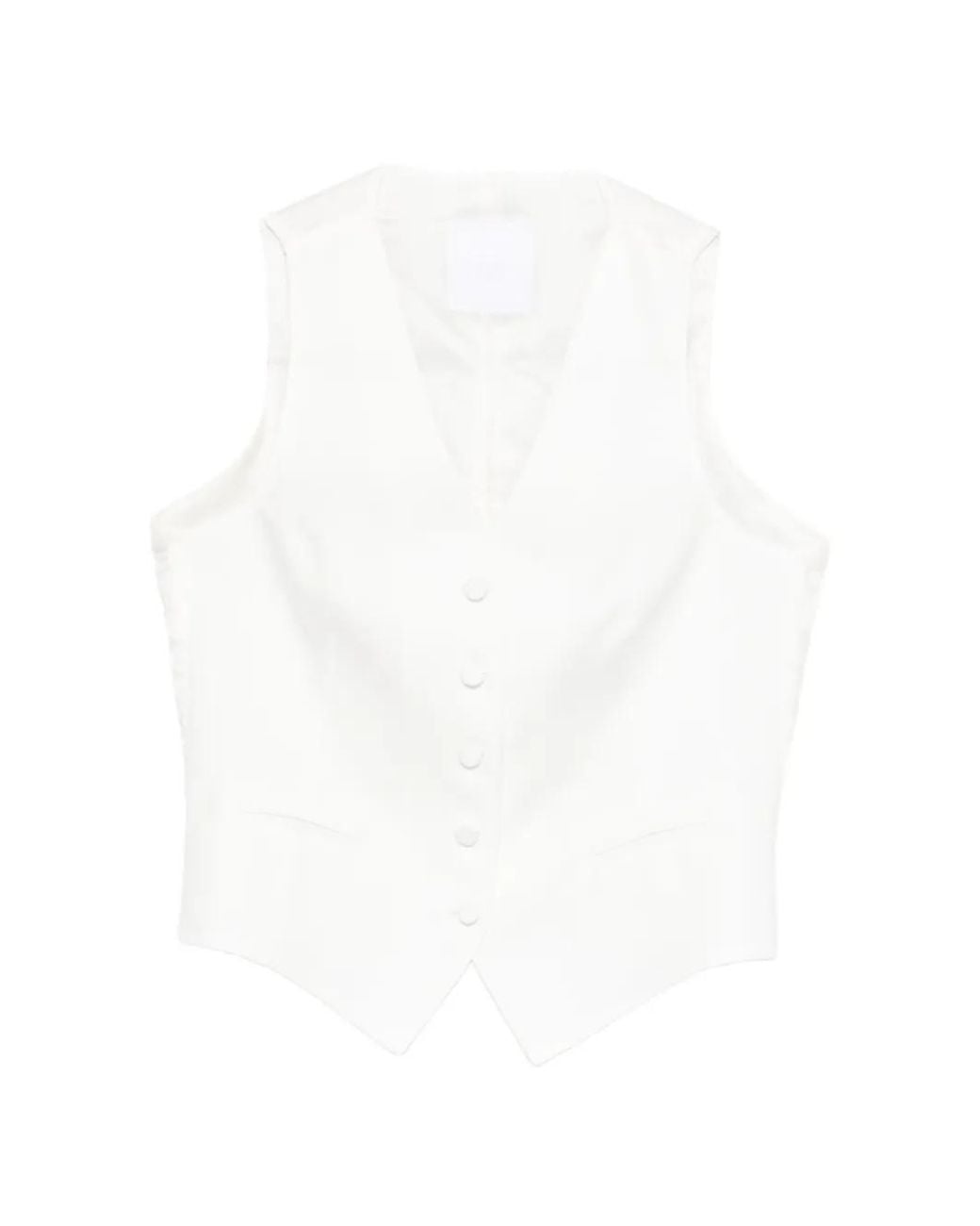 Chaleco Con Cuello En V Tagliatore de color White