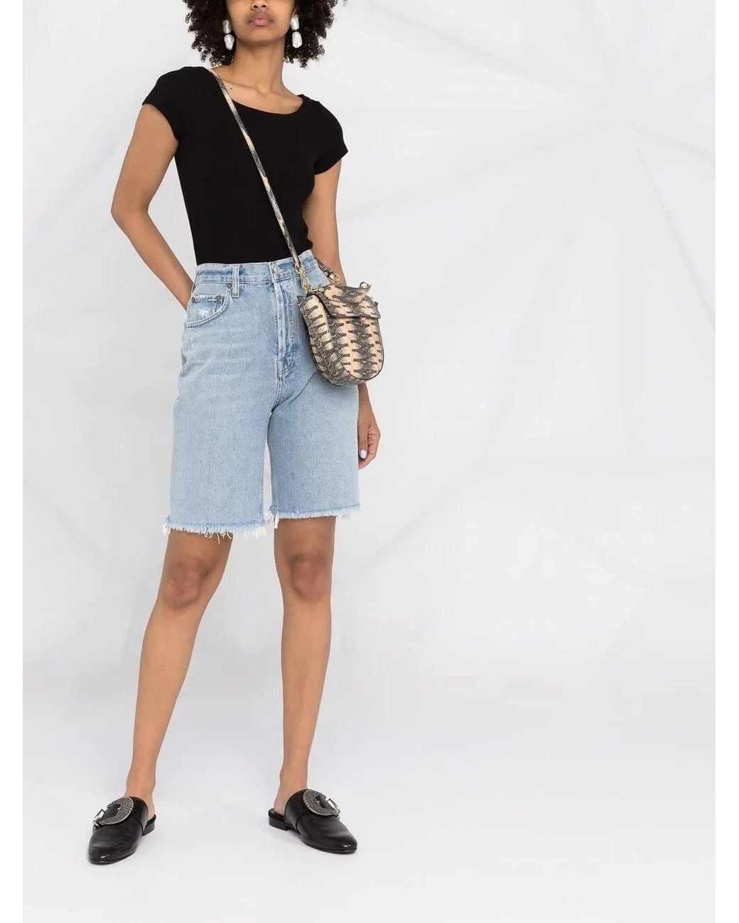 Agolde Blue Shorts Denim