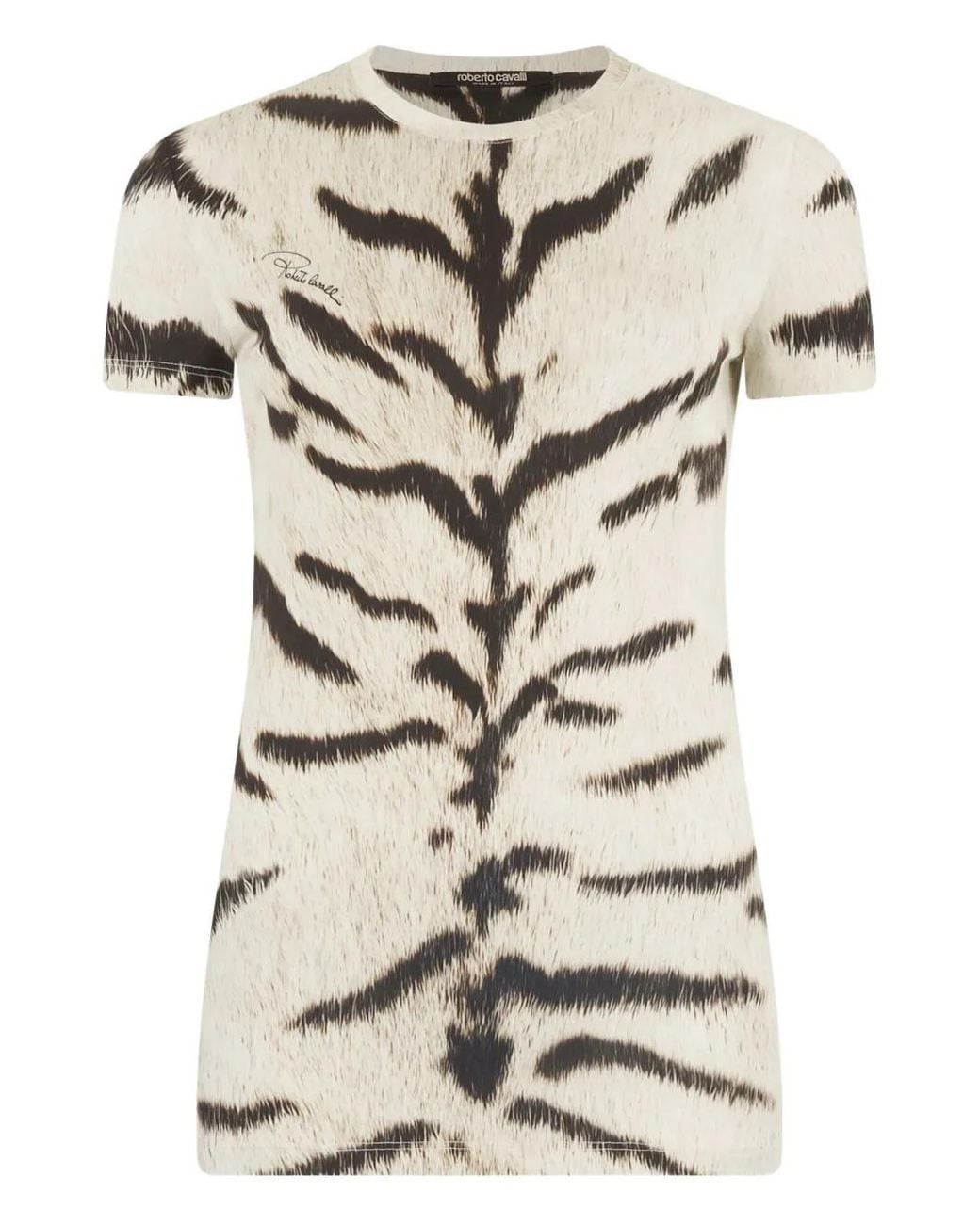 Roberto Cavalli White X Ogat Tigresse T-Shirt