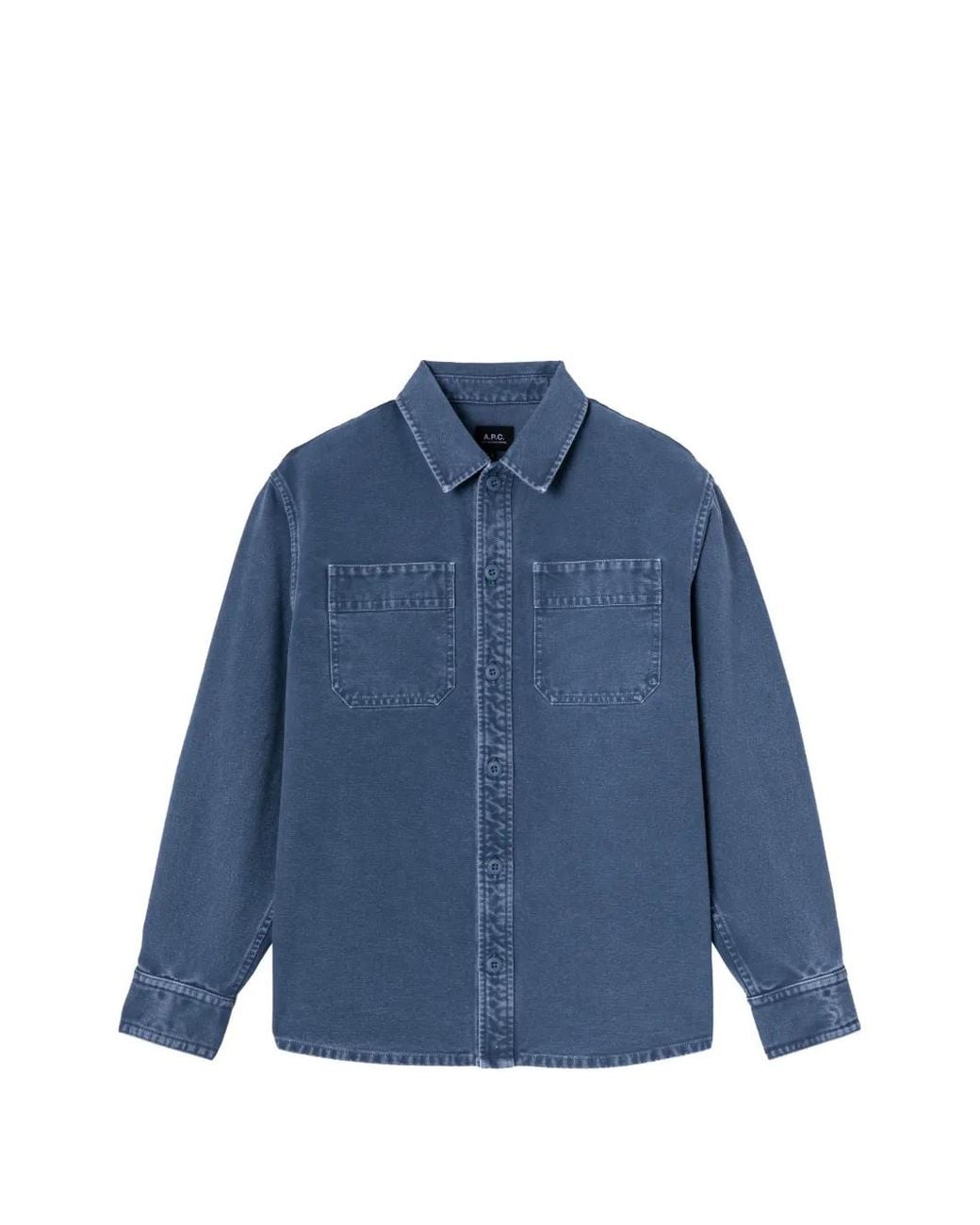 A.P.C. Blue Patch-Pocket Shirt for men