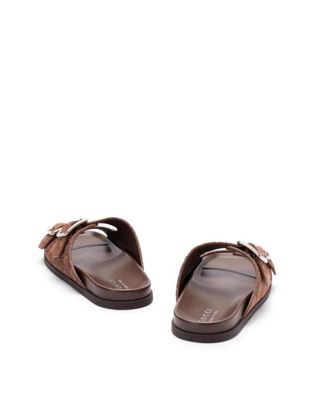 Gucci Brown Slide Sandal With Interlocking G for men