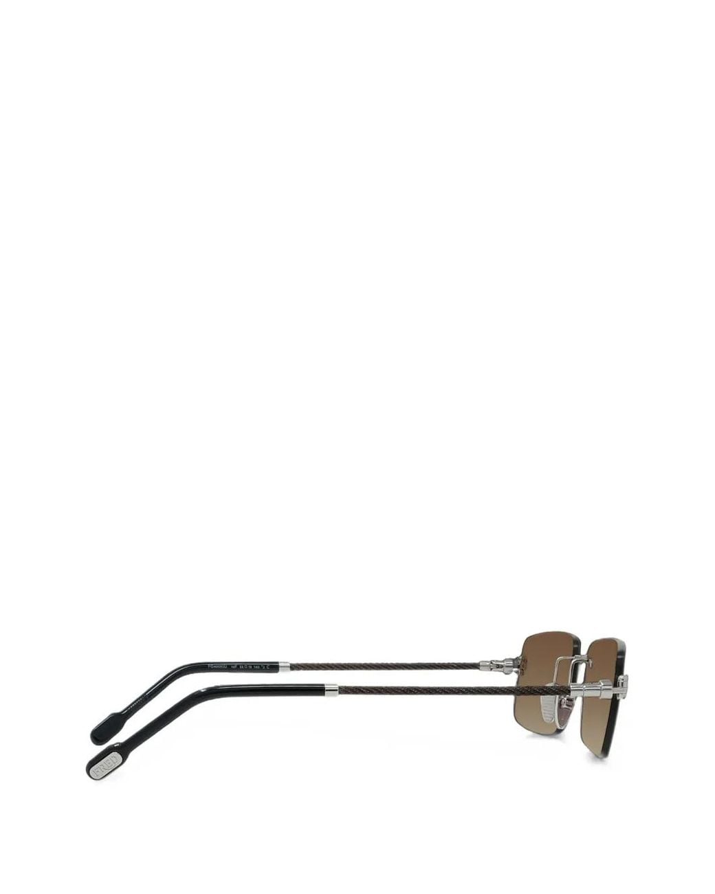 Fred Metallic Rimless Rectangle-Frame Sunglasses