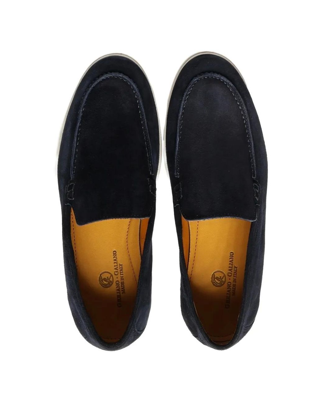 Giuliano Galiano Blue Suede Loafers for men