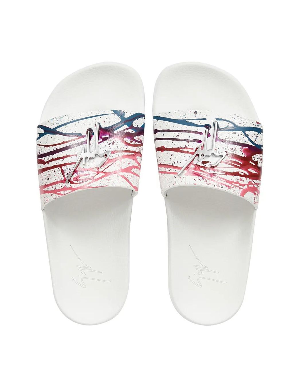 Giuseppe Zanotti White Brett Slides