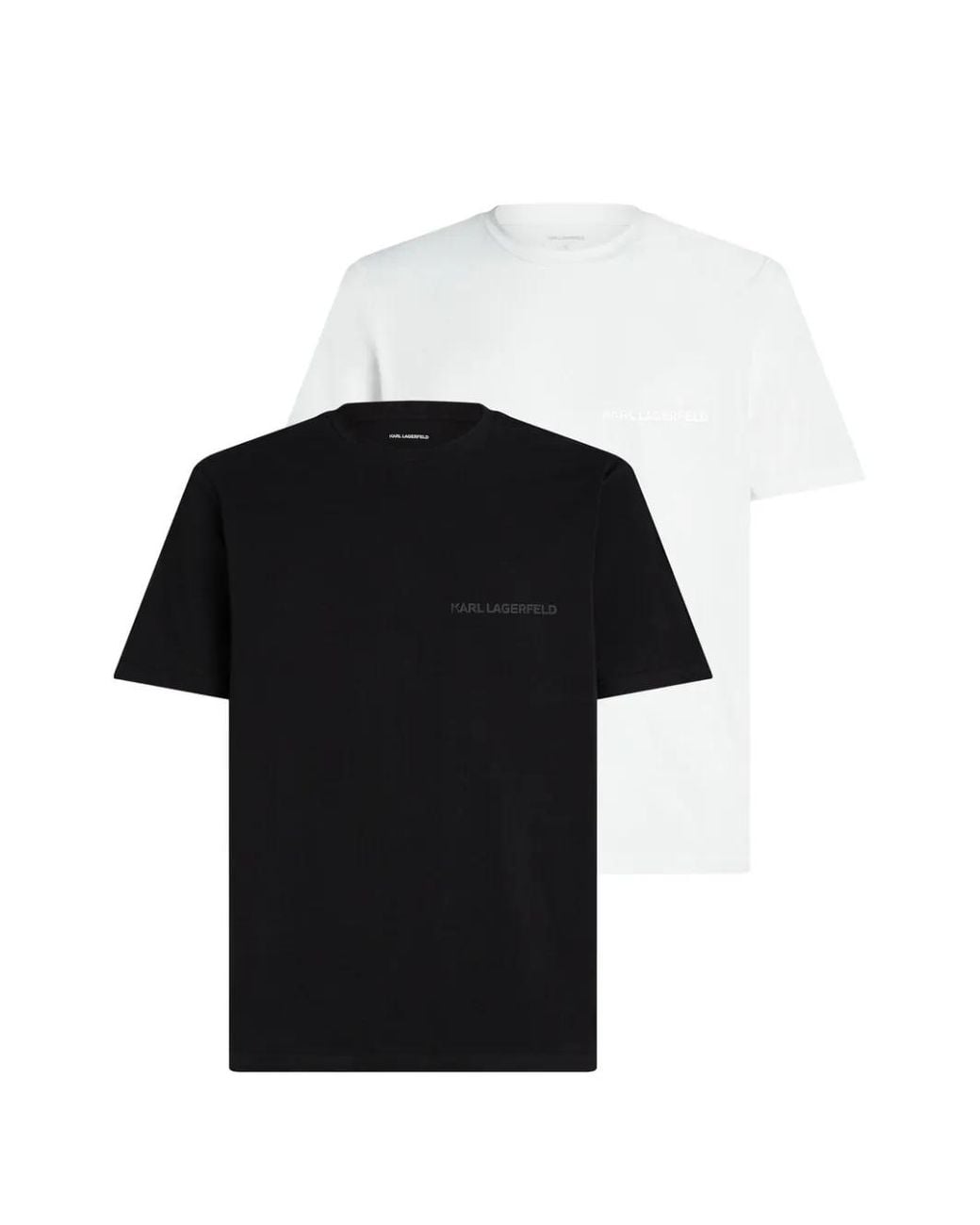 Karl Lagerfeld Black Logo-Print T-Shirt (Pack Of Two) for men