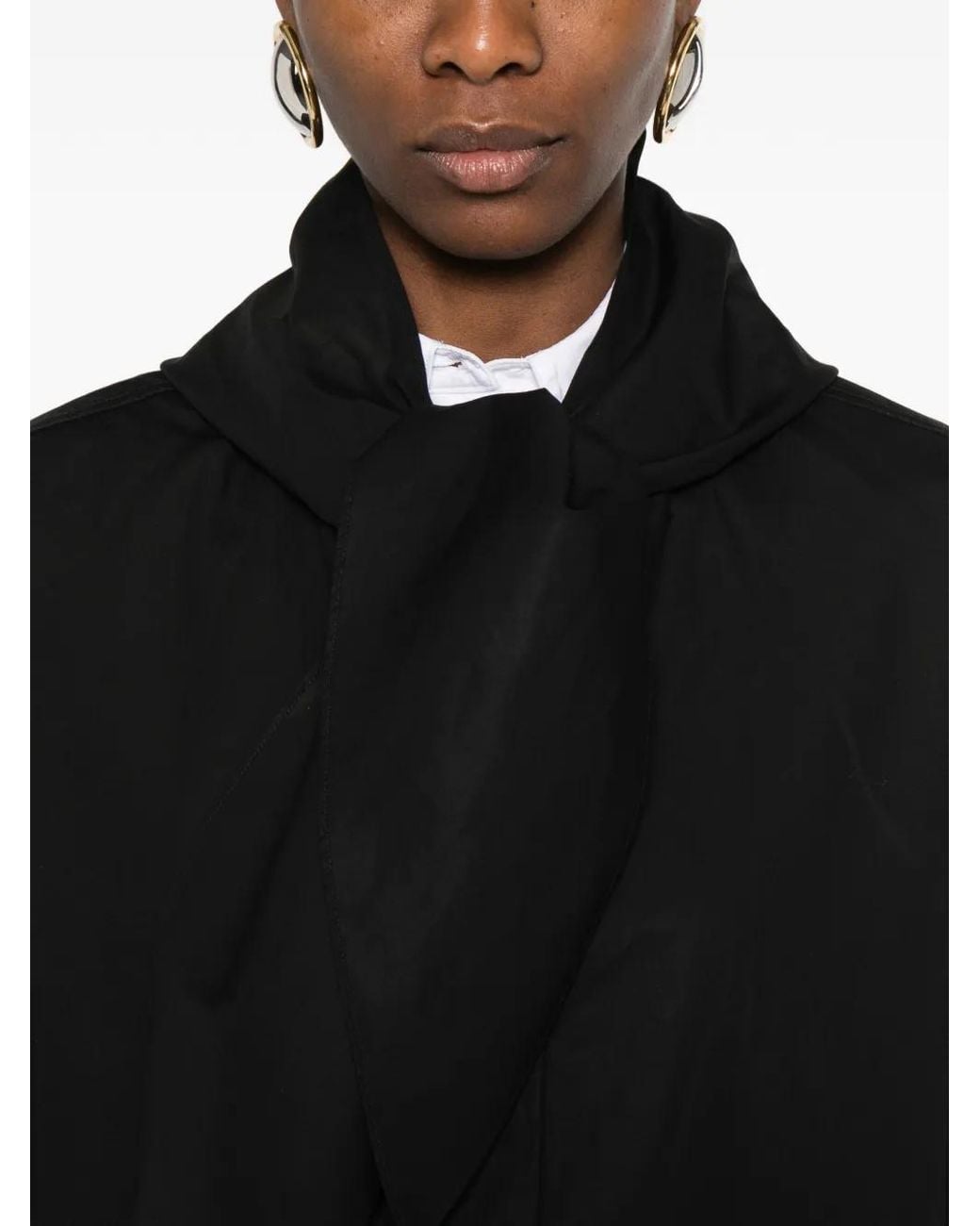 Totême Black Baumwoll-Blousonjacke mit Schal