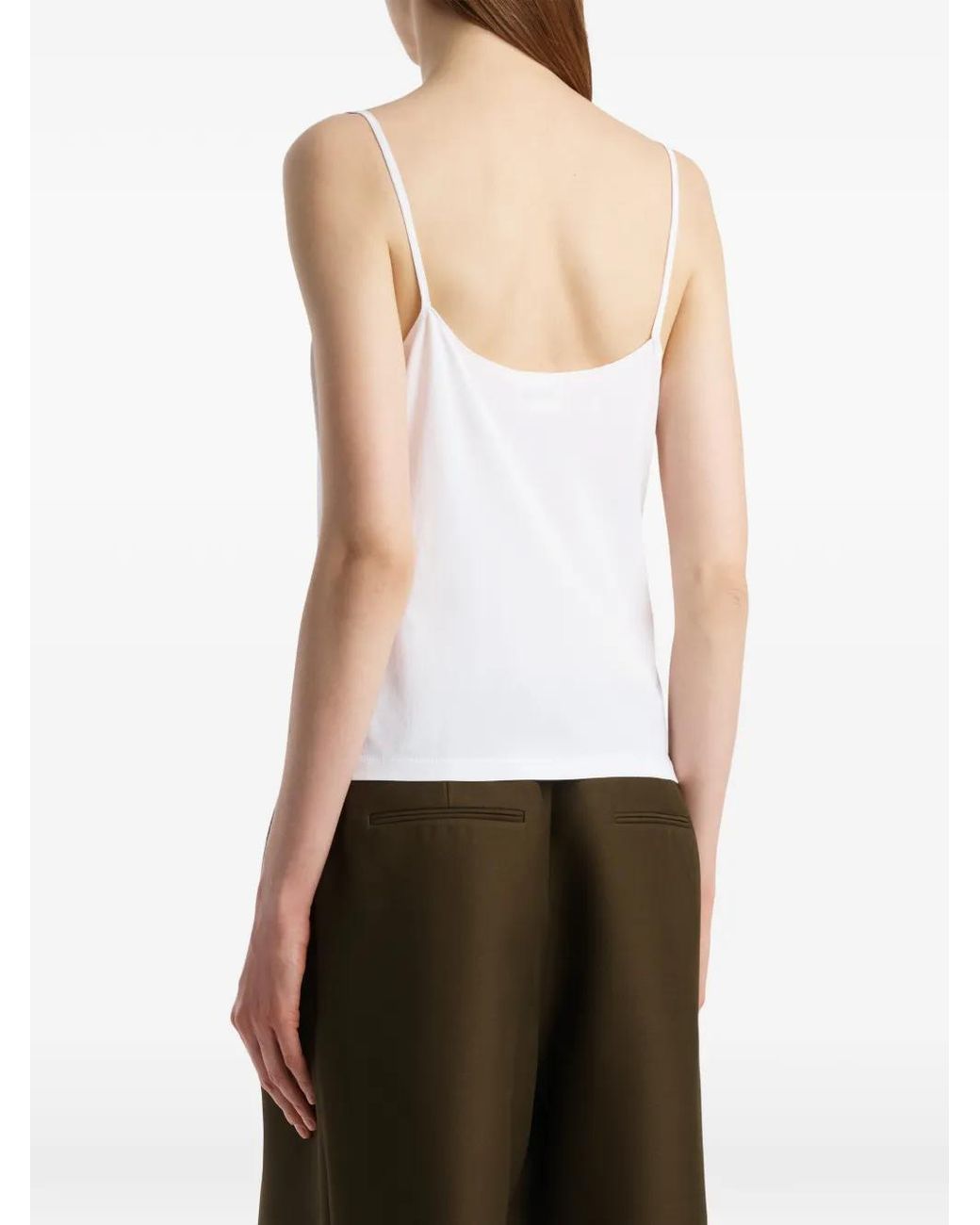 Khaite White Moss Cami Top