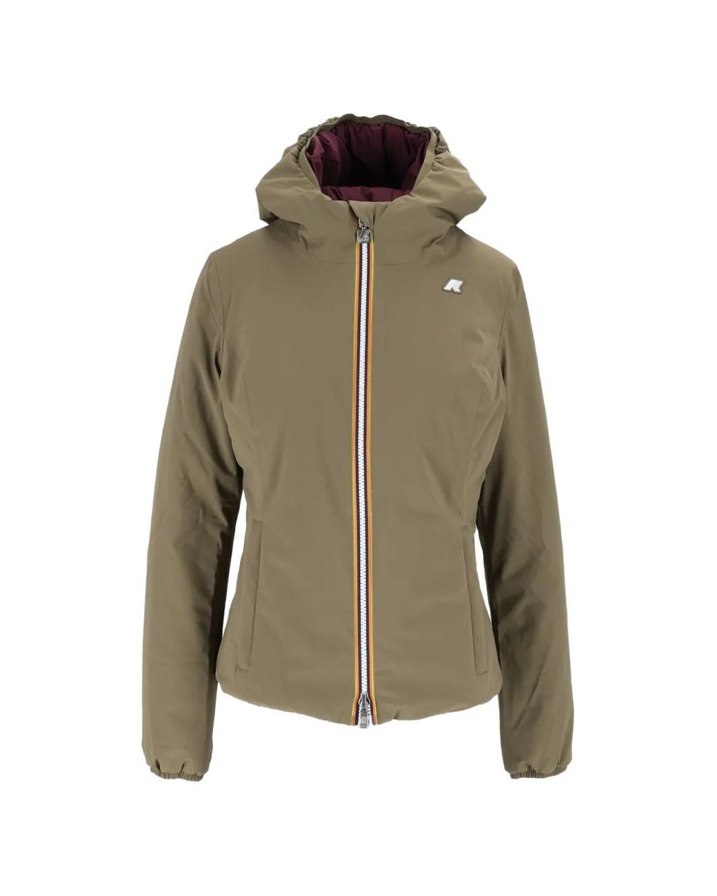 K-Way Green Lily St Warm Reversible Hooded Jacket
