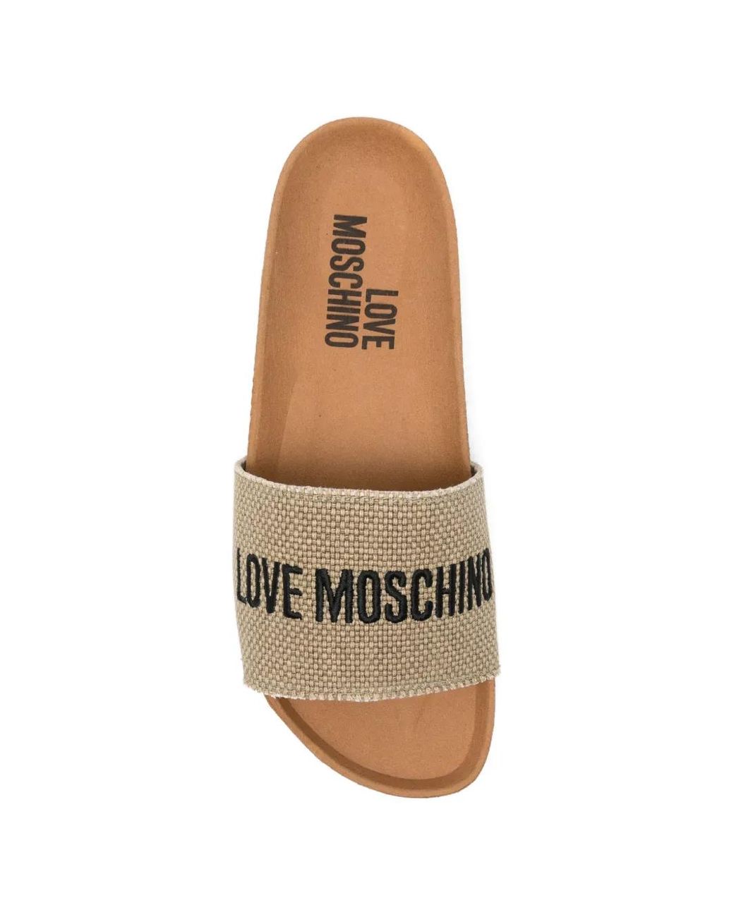 Love Moschino White Logo Detail Sandals
