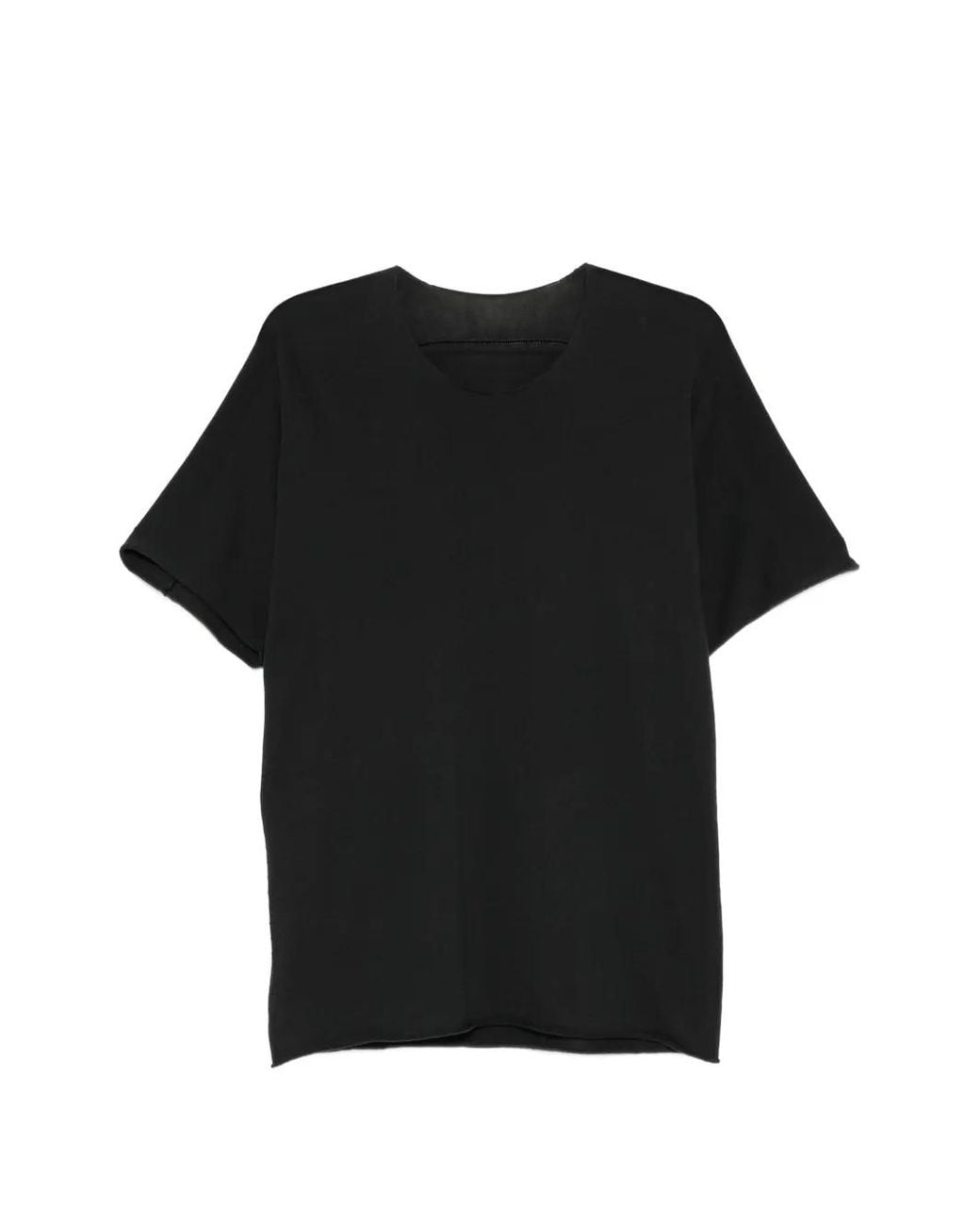 Label Under Construction Black Short-Sleeved Cotton Sweater for men