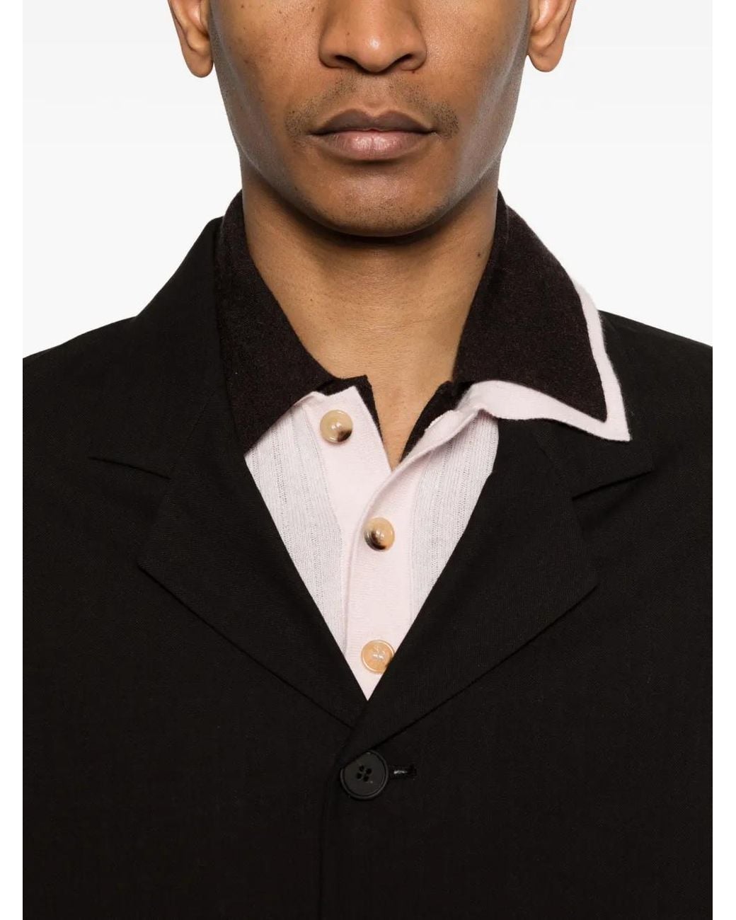 Studio Nicholson Black Buttoned Jacket for men