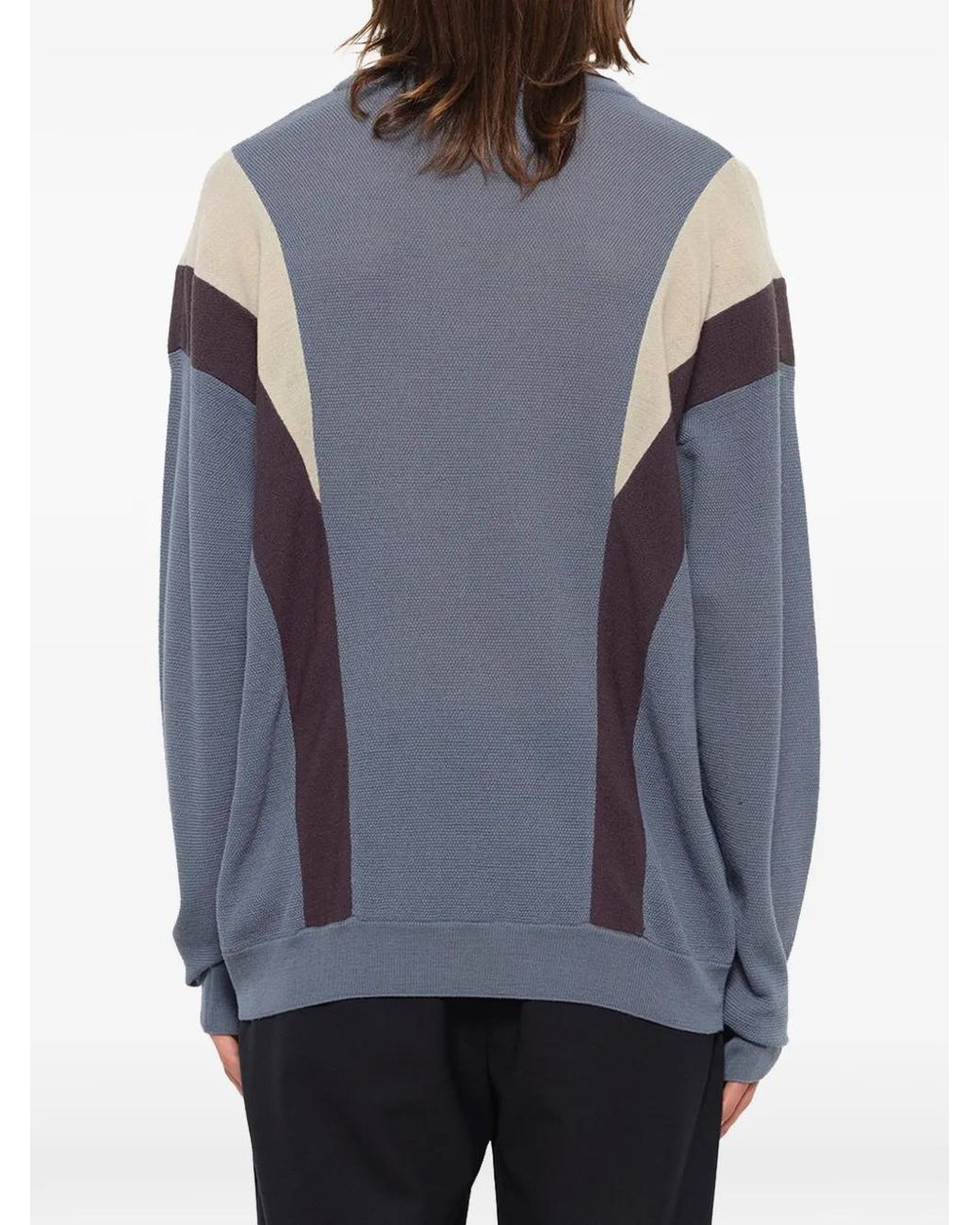 Wooyoungmi Blue Sweat À Design Colour Block for men
