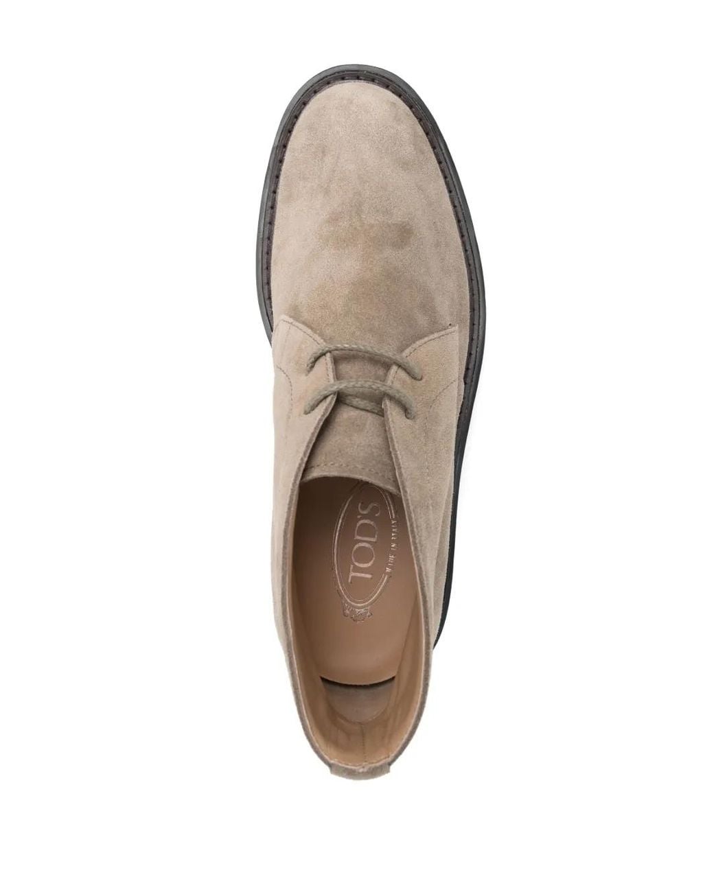 Tod's Brown Suede Leather Polacchino Shoes for men