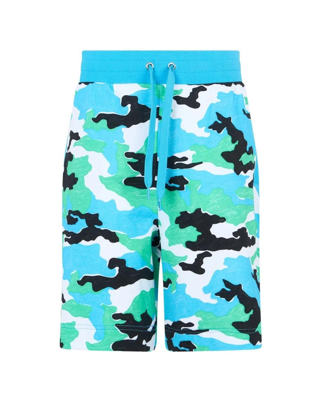 Moschino Blue Camouflage-Print Shorts